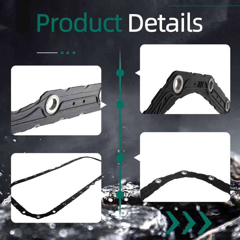 Riyhch Oil Pan Gasket Oil Seal, Crankcase Gasket Fit for Cummins Vehicle ISX QSX X15 15L Truck Replace 4026684, 3679943, 131656, AK-4026684, AK4026684, FP-4026684 - Image 4